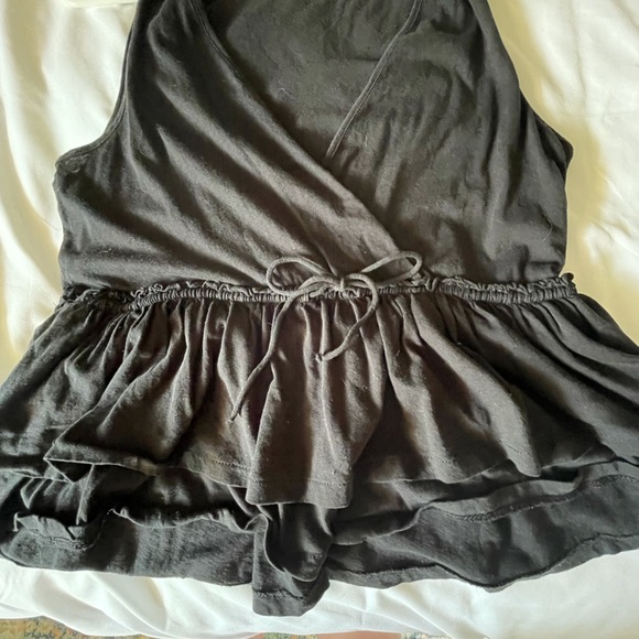 J. Crew Black Medium Peplum V-Neck Top - Picture 3 of 5